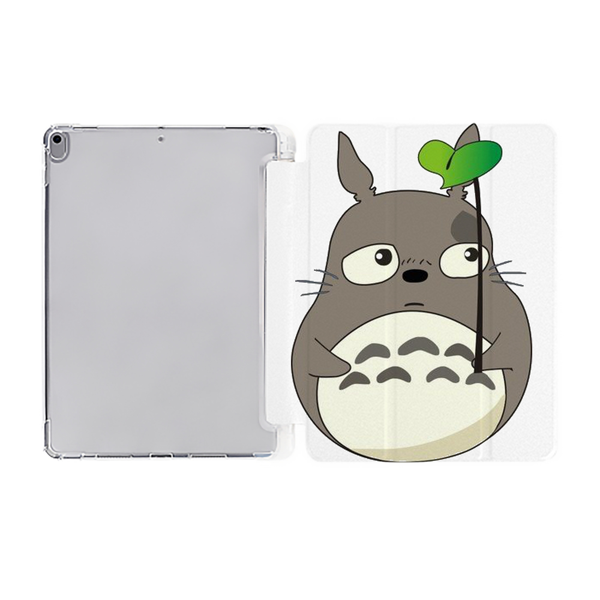 （画像用） となりのトトロ 草壁メイ 草壁サツキ My Neighbor Totoro Satsuki Kusakabe Mei Kusakabe IPad ケース ペン収納付き 三つ折りスタンド PUレザー×シリコン 対応機種9.5/10.5/10.9インチ